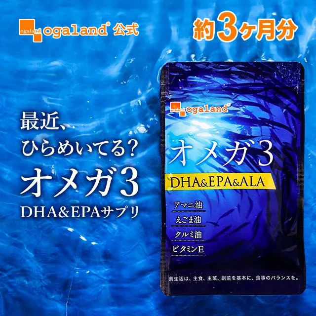 オメガ3 （約3ヶ月分） DHA EPA サプリメント オメガ3 α-リノレン酸 不飽和 脂肪酸 サプリ あまに油 えごま油 オイル ドコサヘキサエン酸 エイコサペンタエン酸