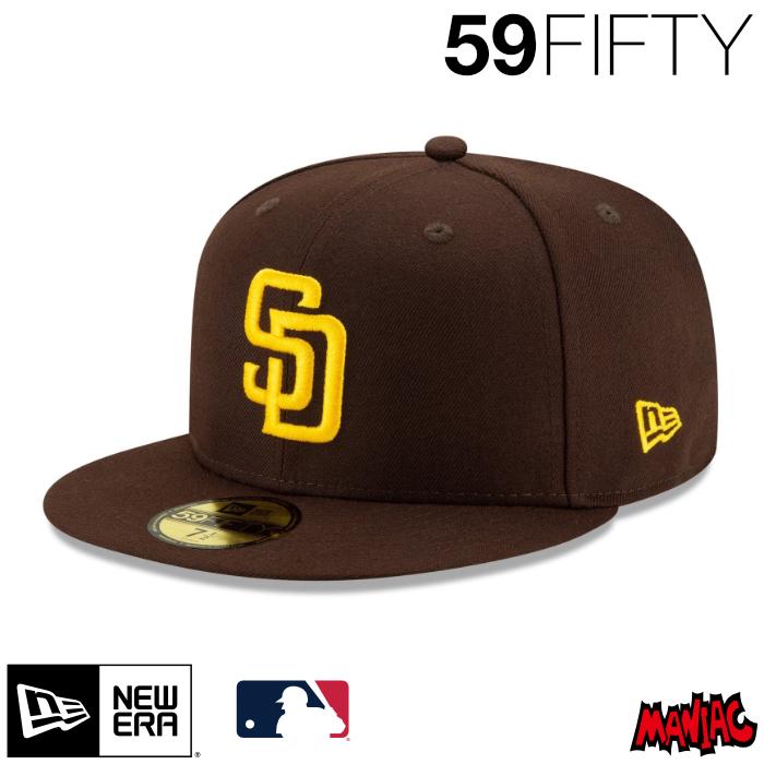 ニューエラ SD キャップ 59FIFTY NEWERA MLBオンフィールド サンディエゴ・パドレス ゲーム 13554976 ACPERF SADPAD GM ブラウン 茶色