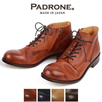 パドローネ PADRONE チャッカブーツ サイドジップ CHUKKA BOOTS with SIDE ZIP バッジオ BAGGIO NO.PU7358-1205-13D