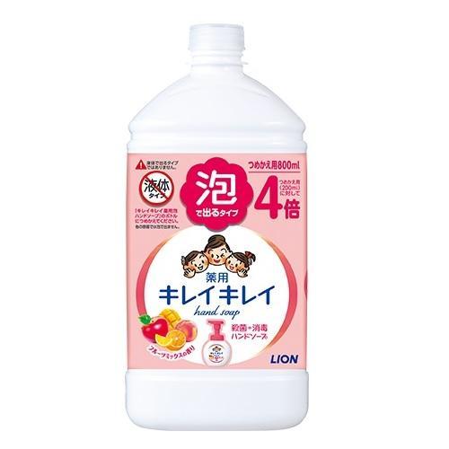 キレイキレイ 薬用泡ハンドソープ フルーツミックスの香り つめかえ用特大サイズ 800ml ライオン 返品種別A