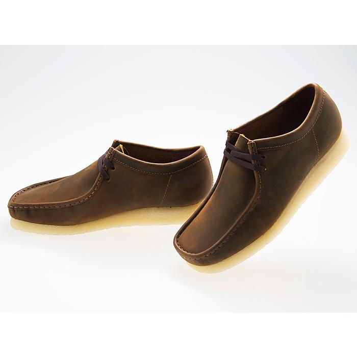 クラークス CLARKS ORIGINALS WALLABEE ワラビー BEESWAX LEATHER ブラウン ビーズワックス レザー #26156605