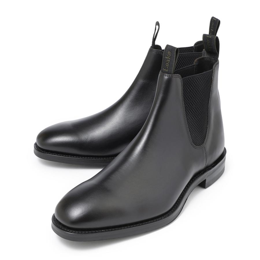 ローク Loake チェルシーブーツ CHATSWORTH BR Gフィット ラスト JOCKEY 大きいサイズあり ブラック メンズ chatsworth-black