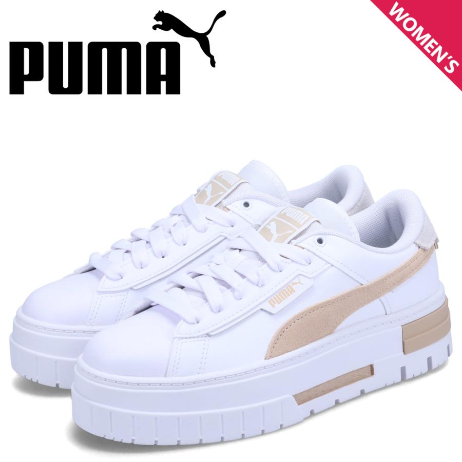 プーマ PUMA スニーカー メイズ クラッシュド ウィメンズ レディース 厚底 MAYZE CRASHED WNS ホワイト 白 392495-05