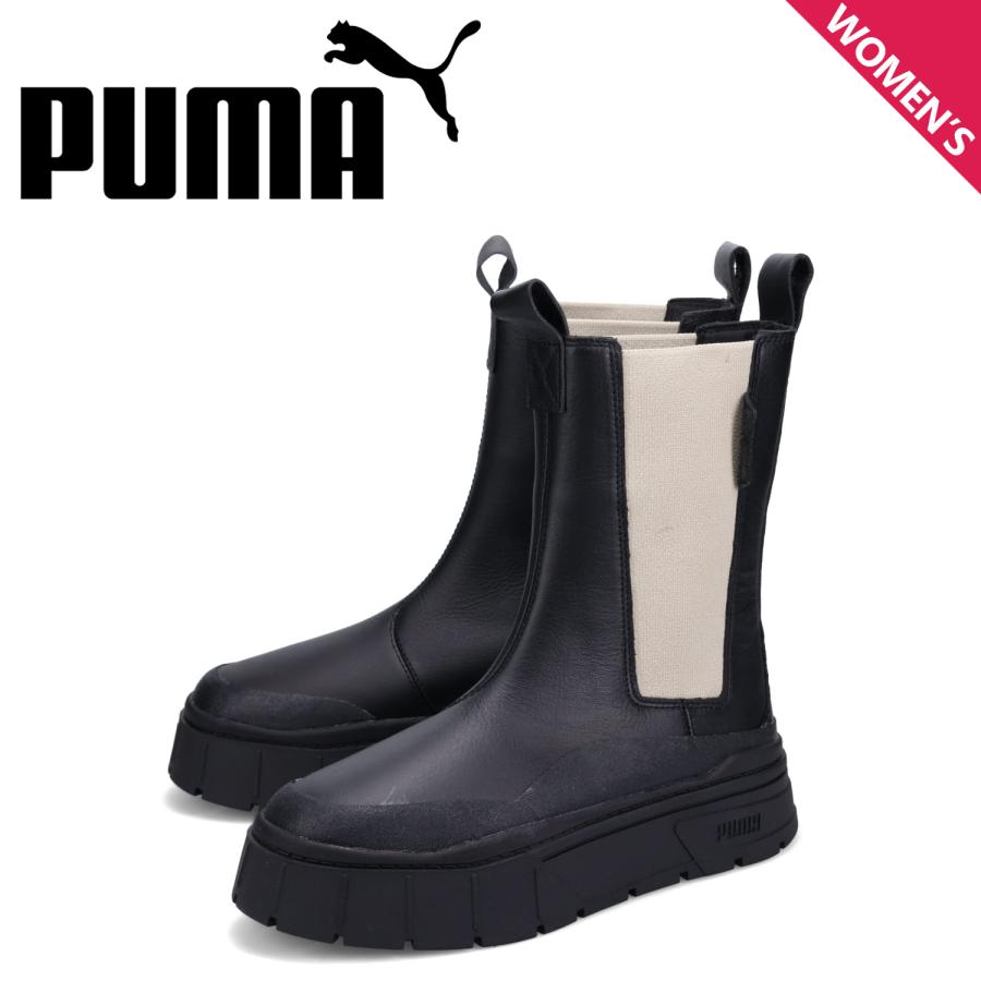 PUMA プーマ サイドゴアブーツ メイズ スタック チェルシー ウィメンズ レディース 厚底 MAYZE STACK CHELSEA WNS ブラック 黒 38627203