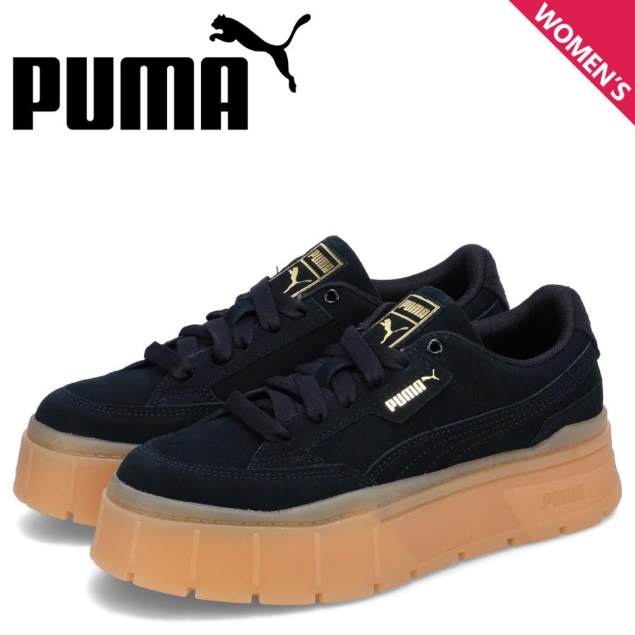 プーマ PUMA スニーカー ウィメンズ メイズ スタック ソフト ウィンター レディース 厚底 MAYZE STACK SOFT WINTER WNS ブラック 黒 393065-02