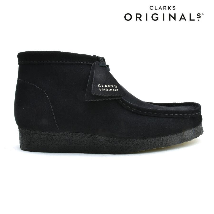 【SALE】クラークス オリジナルス ワラビーブーツ スエード ブラック 黒 クレープソール ORIGINALS WALLABEE BOOT メンズ