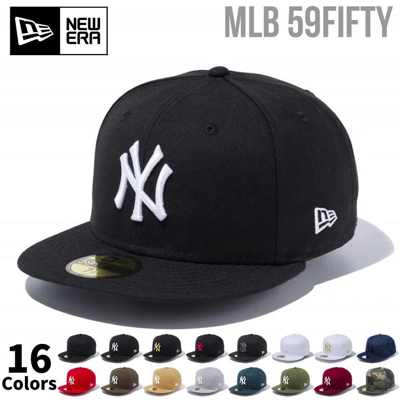 ニューエラ キャップ MLB 59FIFTY 帽子 メンズ レディース ベースボール フラットバイザー NY ニューヨーク ヤンキース 野球 チーム ベースボール 定番キャップ