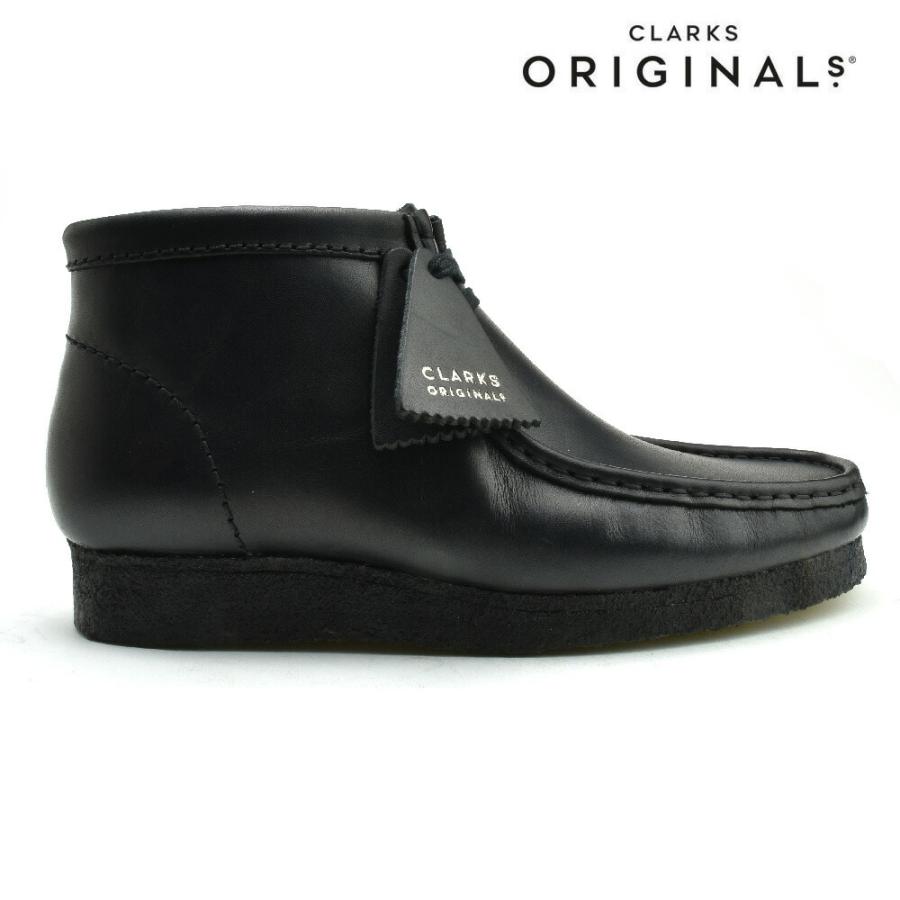 【SALE】クラークス オリジナルス ワラビーブーツ レザー ブラック 黒 クレープソール CLARKS ORIGINALS WALLABEE BOOT メンズ